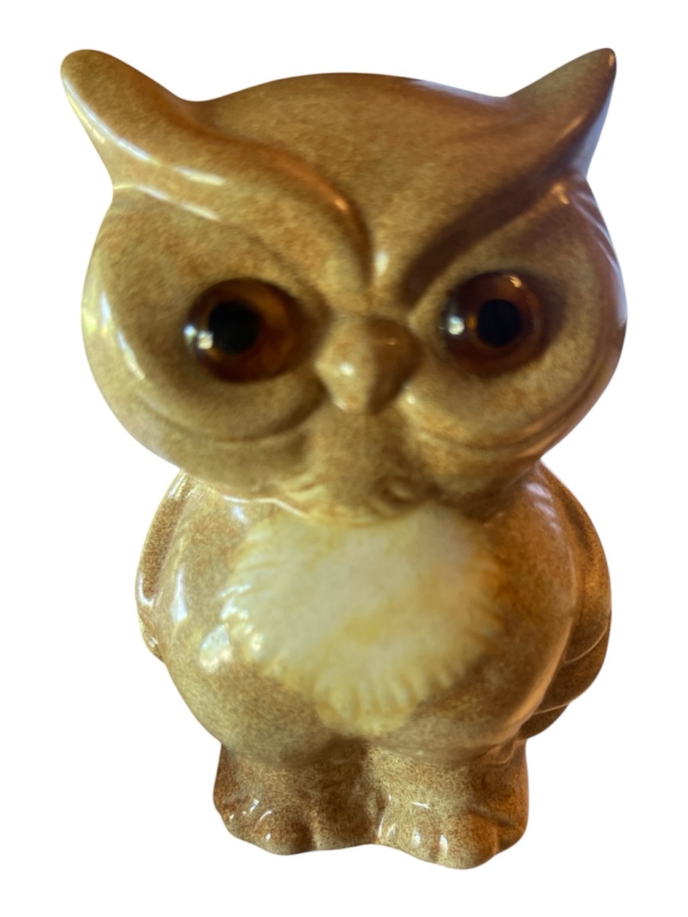 Owl Bank vintage ceramic 2.5 w x 3.5 h figurine collectible